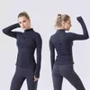 Lululemens Womens Hoodie Lululemens Womens Yoga Sports Jacket Stand-up Collar Meio Zíper Manga Longa Apertado Lululemens Yogas Roupas 5845