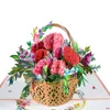 Autres fournitures de fête d'événement 3D Fête des Mères Carte Pop Up Thanksgiving Anniversaire Anniversaire Cadeau Oeillets Cartes de Voeux pour Maman Femme 230620