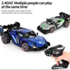 1:18 RC CAR 4WD -legering 2.4G Radio Remote Control Car High Speed ​​15 km/H Drift Multiplayer Competition Sport Car with avgasspray