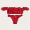Ensembles de soutiens-gorge ensemble de Lingerie érotique Sexy porno sous-vêtements femmes corps soutien-gorge culotte maille dentelle bord rouge G-string exotique