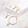 Dangle Earrings MAA-OE 2023 Boho Gold Color Geometric Cross Horns Sun Moon Crystal Pendant Mix For Women Vintage Earring Jewelry