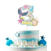 Ny 1-9 Glitter sjöjungfru Tail Cake Topper Girls Mermaid Party levererar barn 1: a födelsedagsfest baby shower dekoration under havet