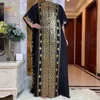 Этническая одежда мода Abaya Африканское Дубайское платье индейки с шарфом высококачественной ткани с блестками вышивка длинной леди 230620