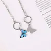 Charm Bracelets Selling Bracelet Female Blue Butterfly Pendant Alloy Metal Rhinestone Hand Chain Men And Women Fashion Jewelry Gift