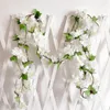 Decorative Flowers Artificial Cherry Blossom Fake Silk Flower Canes Garland Wedding Party Wall Hanging Ceiling Covering Vine Rattan