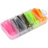 Appâts Leurres 50100pcsbox Soft T Tail Paddle 5cm 55cm 6cm 7cm artificiel Isca Pesca Wobbler Bass Minnow Leurre Silice 230620