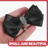 Gymkläder Bow Shoe Clip Clips Rhinestone Decoration Delicate Shoes Bowknot form Charm Women Black Heels