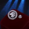 Pins broszki Vintage Lion Head Okoła Animal Lapel for Men garnitur kołnierzyka Odznaka luksulowania biżuterii Prezenty 230621