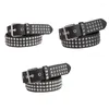 Belts 2XPC Fashion Teens Studded Decors Belt Adjustable Waist Straps For Dresses Shirt