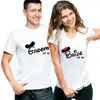T-shirts pour hommes Couple T-Shirt To Be Bride Groom Print Summer Lover Tee Anniversaire Cadeau Correspondant Casual Hommes À Manches Courtes Top Femmes Vêtements