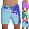 Erkek mayo büyülü değişim renkli plaj şortları yaz erkekler yüzme gövdeleri mayo mayoları hızlı kuru banyo şort plaj pantolon dropshiphkd230621