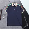 Luksusowe małże koszulki koszulki Polo Letters Classic Premium Casual Men krótki rękaw