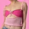 Женские танки y2k e Girl Crop Tops Sexy Cut Out Связь с ремешком Camisole Shinny Slim Fit Mini Vest Fairycor