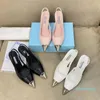 2023-WOMEN LUXITY LEATHER SANDAL DESIGNER أحذية مدببة الأحذية المثيرة الحزب حفل زفاف رسمي أحذية النسائية العلامة التجارية SANDALS SANDALS SINGLEST أعلى جودة