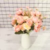 Fleurs séchées 30 cm Bouquet de pivoines en soie artificielle de haute qualité pour la décoration de mariage à la maison bricolage petit arrangement de fausses fleurs blanches