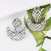 Stud Earrings S1830 Fashion Jewelry Moon Exaggerated Geometric Rhinstone Earrrings