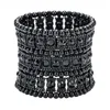 Brazalete clásico de moda pulseras de lujo para mujer ancho Retro Punk cristal retráctil pulsera tejida con cuentas 230620