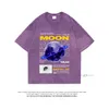 T-shirts pour hommes Extfine Moon Letter Graphic Print T-shirt pour homme Casual Summer Streetwear Y2k T-shirts surdimensionnés à manches courtes Vintage Male Tops 230621