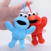 Plush dockor Sesame Street Elmo Plush Toy Keychain Doll Monster 230620