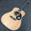 Custom Folk Acoustic Guitar 5A All Solid Rosewood Wood Dreadnought Super Deluxe Superior D100 Guitar Abalone Binding