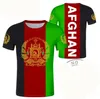 Erkek Tişörtleri Afgan T Shirt Ücretsiz Özel İsim Numarası Afg Slam Afganistan Arap T-Shirt Farsça Pashto İslami Baskı Metin Po Bayrak Af Giysileri 230620