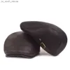 Boinas masculinas Estilo francés Gorra de pico de pato Vintage Ajustable Cálido Transpirable Sombrero plano Newsboy Gorras Moda Algodón Artista L230523