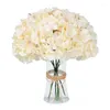 Flores decorativas Casamento Centro de Mesa Floral Decoração de Mesa Falsa Ramos de Hortênsia Buquê de Noiva Arranjo de Flores Artificial