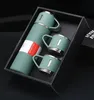 Water Bottles 304 Vacuum Thermos Cup Set Stainless Steel Portable Sport Travel Handbag Gift Box Coffee Business 230621