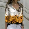 Kvinnor Bluses Woman's Shirts Superior Quality Spring/Summer Long Sleeve Floral Print Fashion Ladies Tops Shirt Drop WLBRW021102