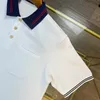 Мужской дизайнер Polos 2023 Летняя новая рубашка Поло Высококачественная хлопчатобумажная ткань удобная дышащая мода повседневные короткие рукава gw4s