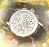 2024 heren quartz batterij automatisch uurwerk volledig functionele stopwatch horloges 41 mm stof lederen band duiken super business casual horloge montre de luxe geschenken