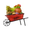 Planters Pots DIY Wooden Cart Flowerpot Fleshy Plant Pot Window Desk Garden Decoration Ornamental Wheelbarrow Planter Home Decoration Crafts R230620