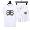 Мужская дизайнерская футболка спортивная набор писем с печеночной рубашкой с коротки