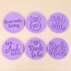 New Bride To Be Mr Mrs Wedding Cookie Stamp Love Biscuit Molde em Relevo Chuveiro de Noiva Festa de Aniversário Fondant Bolo Decoração Ferramenta