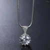Chains Top Quality Crown Crystal Necklace Rose Gold Color Fashion Jewellery Nickel Free Pendant