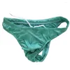 Underpants Men's Fashion Sexy Lace Low-waist Trunks Gay Underwear Briefs Cubic Expansion Milk Silk Thong