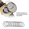 Kit di riparazione per orologi 200PCS O-ring Guarnizioni per cover posteriore in gomma impermeabile Strumento per orologiaio Spessore 0,7 mm