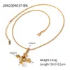 Strands Strings Amaiyllis 18K gold Minimalist Cross Inlaid Tiger Eye Necklace Pendant Fashion Personality Jewelry 230621