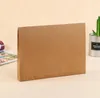 Blanc Noir Brun Kraft Papier Porte-Documents Fichier Sac De Rangement Enveloppe De Poche avec Chaîne De Rangement Serrure Fournitures De Bureau