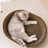 Meubles pour chat Griffoirs pour chat Ovale Grattoir pour chat en carton ondulé Coussin rond pour chat à gratter Canapé Lit pour chat à gratter pour chats d'intérieur 230621