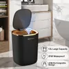 Отходы для ванной комнаты Smart Sensor Trash Luxury Grash Bucge Bucket Автоматическое мусорное мусорное ведро