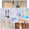 Hangers & Racks 6Pcs Transparent Strong Self Adhesive Door Wall Hooks For Silicone Storage Hanging Kitchen Magic Bathroom Accessories