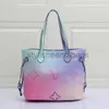 StylisheEndibags Luxury Bags Shourdentury Handbags Designer Full Colorful Gradient Tote Women Composite Bag MidnightFuchsia Sunrise Pastel Bag L002