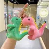 Pluszowy dinozaur lalka torba na klucze dekoracja wisiorka Klucz Key Kobiet Dziewczyna Kreskówki Torby samochodowe Bieciki Kawaii Dino Keyring 2135