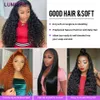 Hair Bulks 32 40 inch Water Wave Bundles with Clre Peruvian Deep Weave Frontal HD Transparent Lace And Bundle 230621