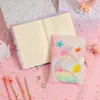 Blocchi per appunti Kawaii Fish Tail Quaderno di peluche Fantastica ragazza colorata Riviste carine con lucchetto Libro diario Cancelleria per bambini Regalo