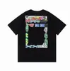 Designer mode luxe Offs kleding heren en vrouwen losse stukken tops man casual straat graffiti shirt sweatshirt van heren t-shirts offs wit groen zwart