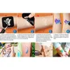 Tatouages temporaires Glitter Tattoo Kit avec des femmes lumineuses pour Glow In Dark Party Favor 230621