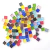 Herramientas para manualidades 300 g/10,58 oz Aprox. Azulejos de mosaico de vidrio de 300 Uds., 1cm/0,39 pulgadas, azulejo cuadrado para manualidades, materiales para hacer mosaicos DIY, 0,4 cm/0,15 pulgadas de espesor 230621