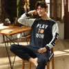 Vêtements de nuit pour hommes 2023 printemps automne à manches longues coton pyjama ensembles pour hommes de haute qualité coréen pyjamas amples Homewear vêtements de maison